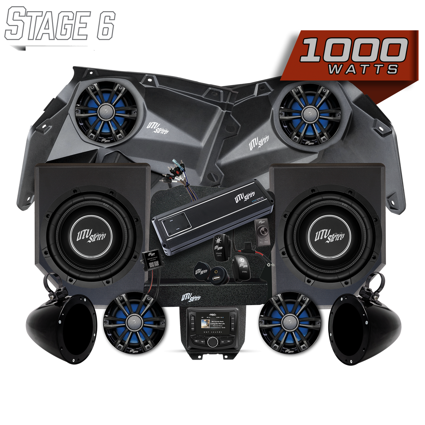 Can-Am® X3 Signature Series Stage 6 Stereo Kit |  UTVS-X3-S6-S