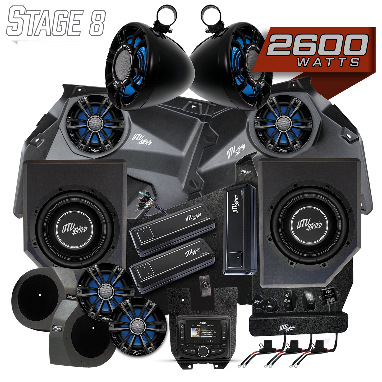 Can-Am® X3 Signature Series Stage 8 Stereo Kit | UTVS-X3-S8-S