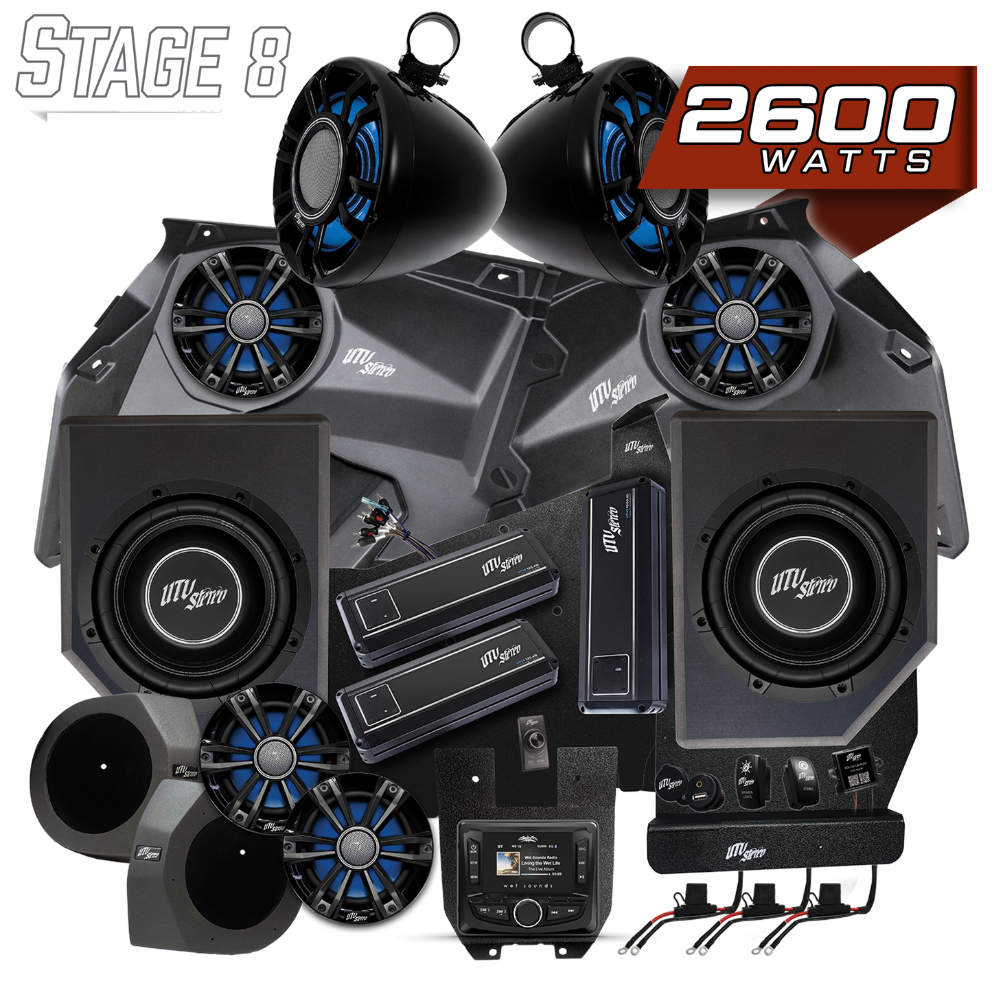 Can-Am® X3 Signature Series Stage 8 Stereo Kit | UTVS-X3-S8-S