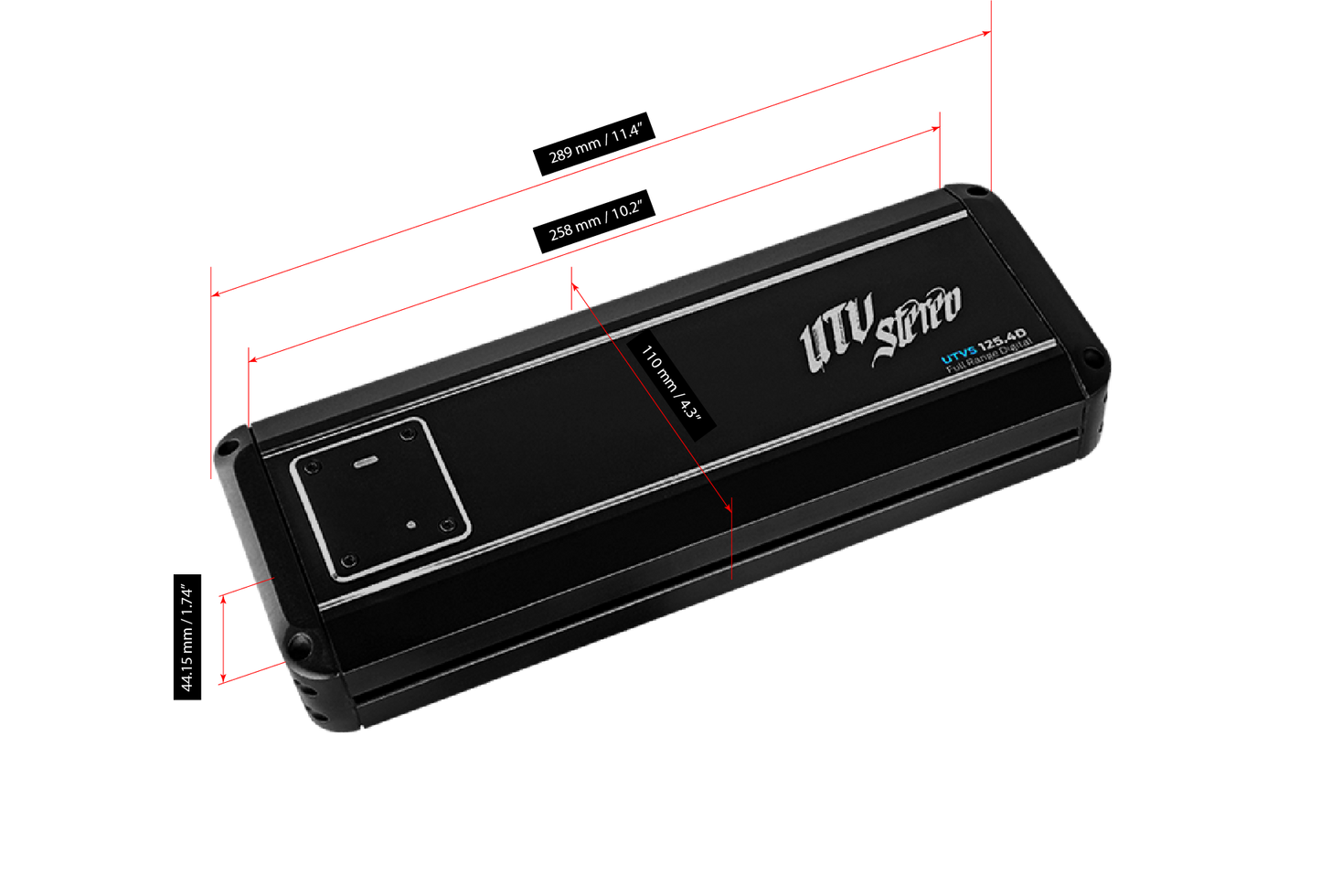 Signature Series 800W 4-Channel Amplifier | UTVS125.4D Kawasaki