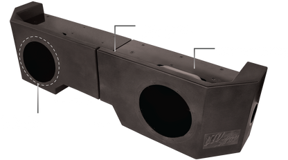 Can-Am® Defender HD10 Vented 10" Passenger Subwoofer Enclosure Unloaded | UTVS-DEF-VENC-PASS