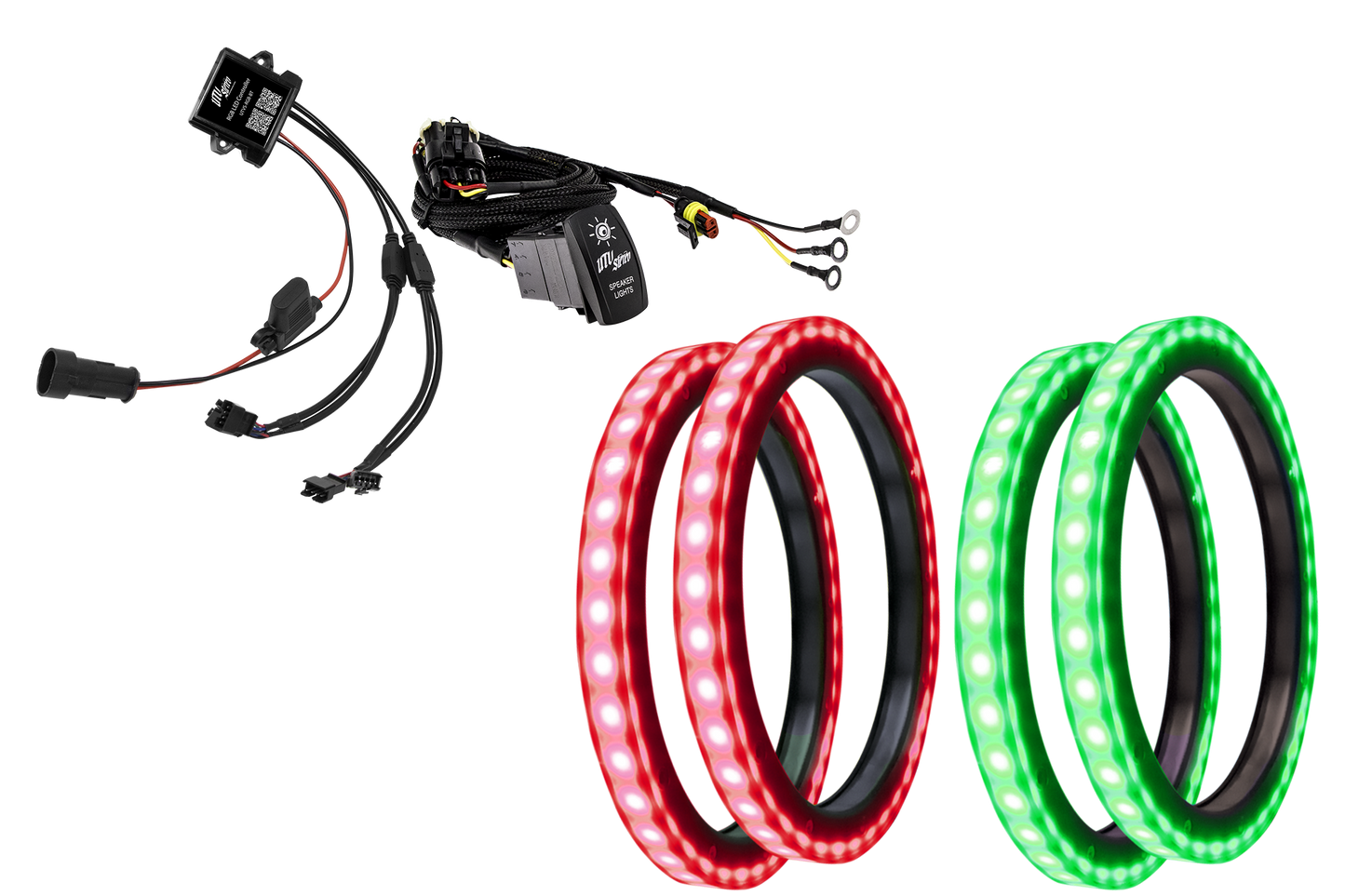 8" RGB LED Speaker Rings (Pair) | UTVS-8LSR