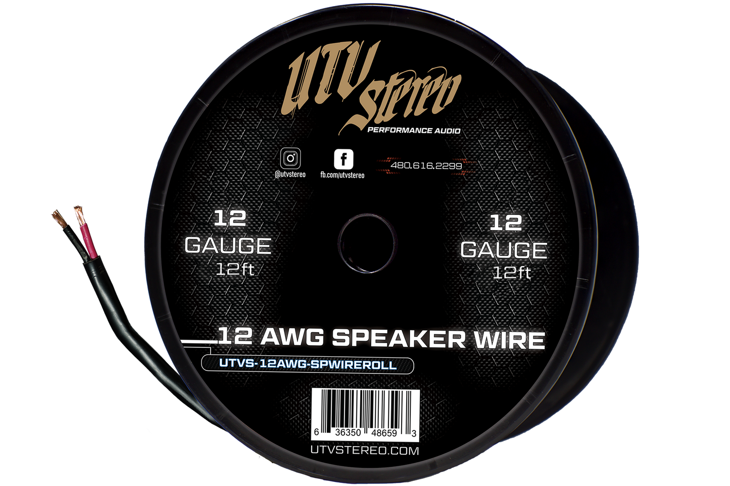 12 AWG Speaker Wire Roll - 12ft | UTVS-12AWG-SPWIRE-12